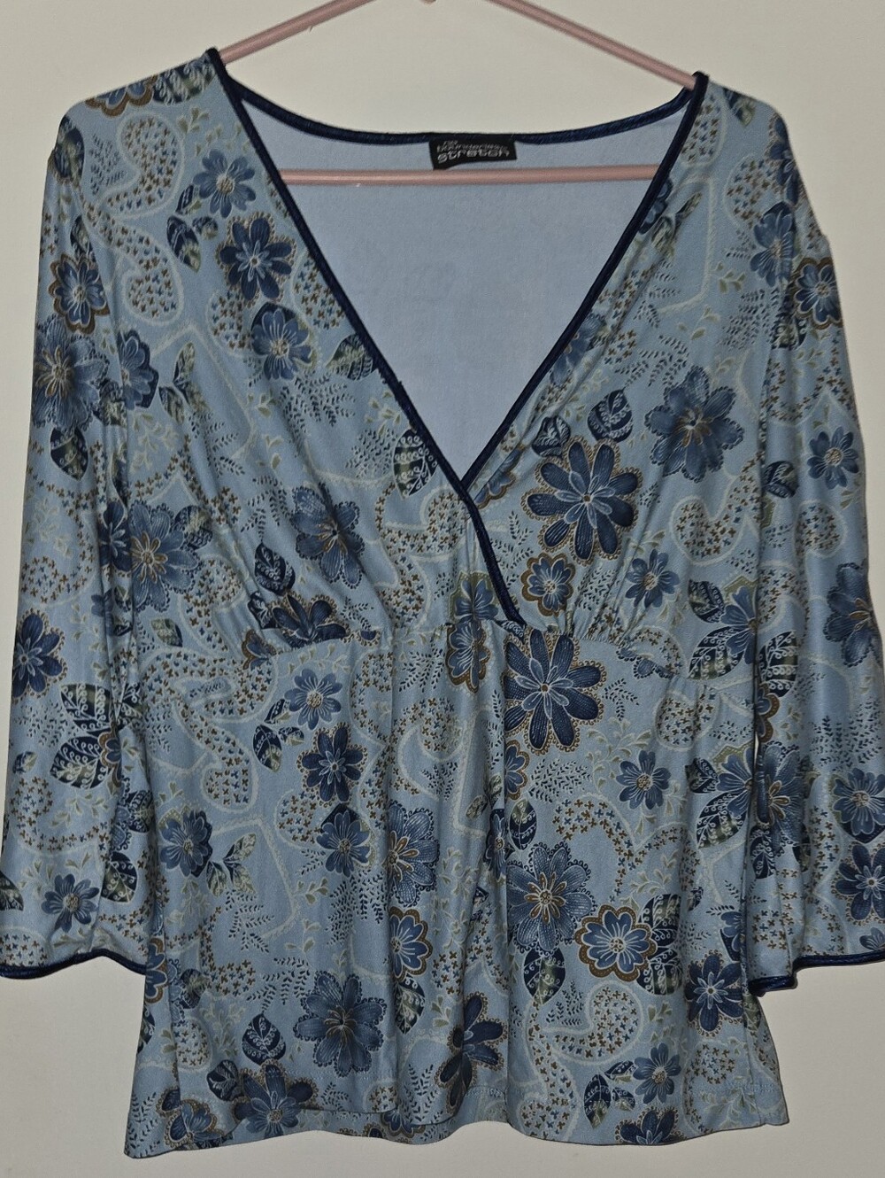 Vintage Blue Retro Top